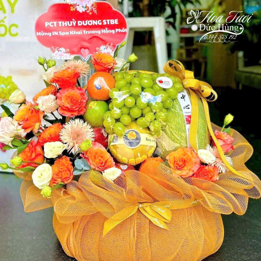 Giỏ Hoa Quả Mừng Khai Trương
